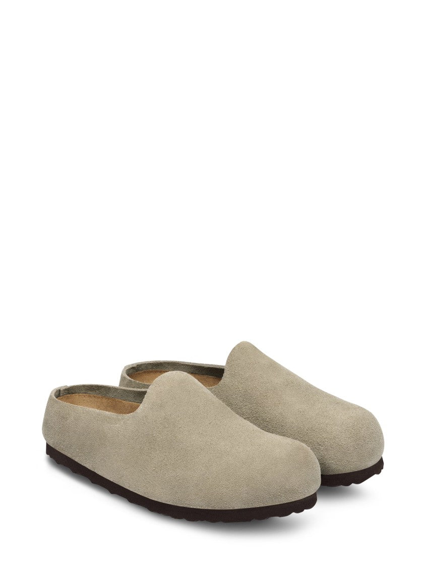Birkenstock Minimalist Taupe Slip-On Suede Flat Shoes
