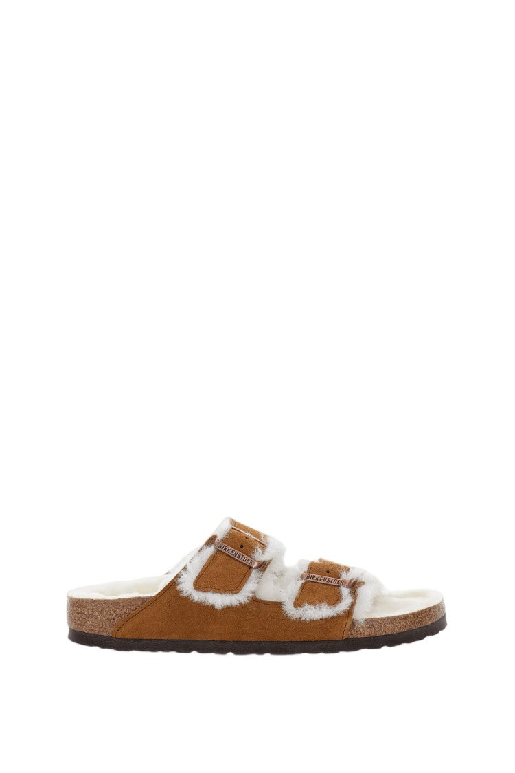 Birkenstock Brown Arizona Shearling Suede Sandals