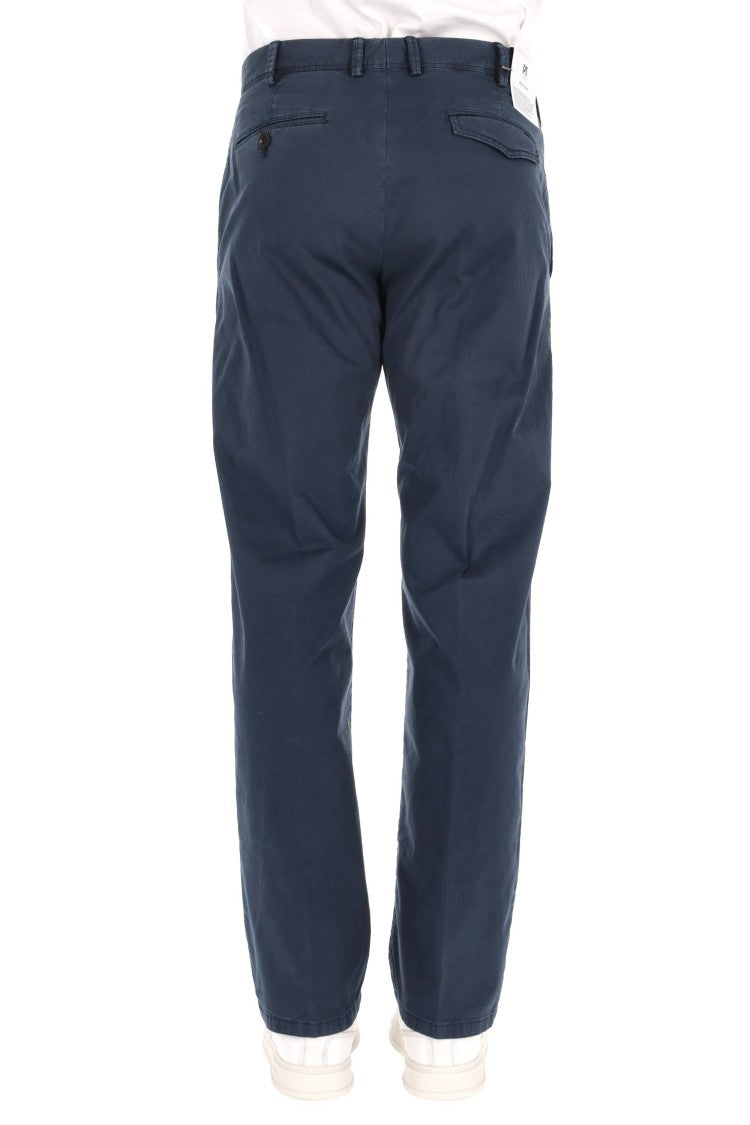 Pt Torino Michael Model Delavé Cotton Trousers
