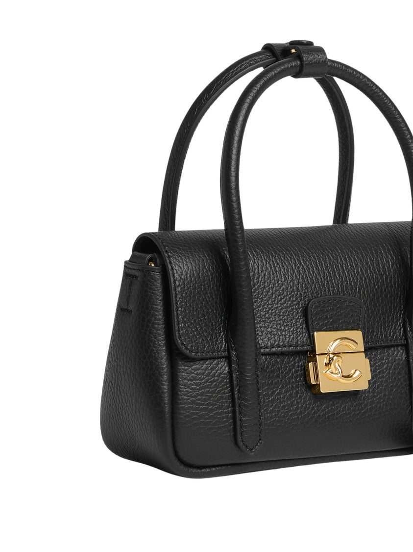 Coccinelle Structured Pebbled Texture Mini Top-Handle Tote Bag