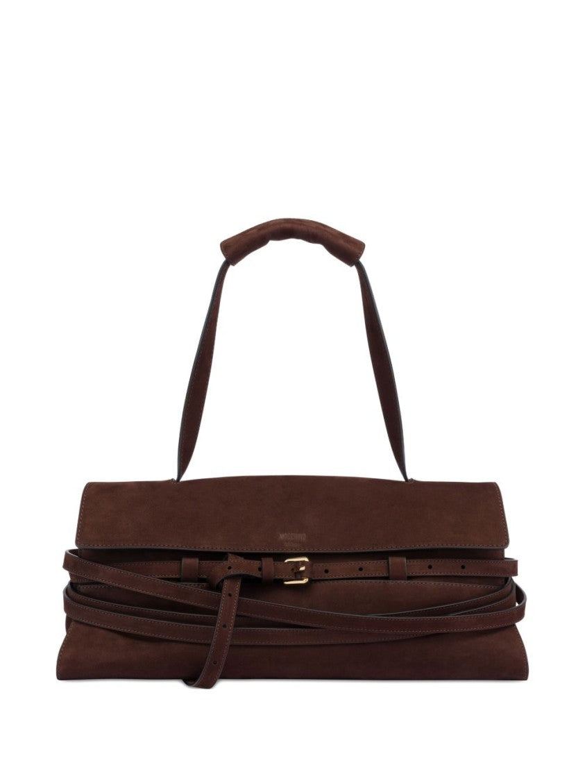 Moschino Elongated Rectangular Silk And Nylon Bag