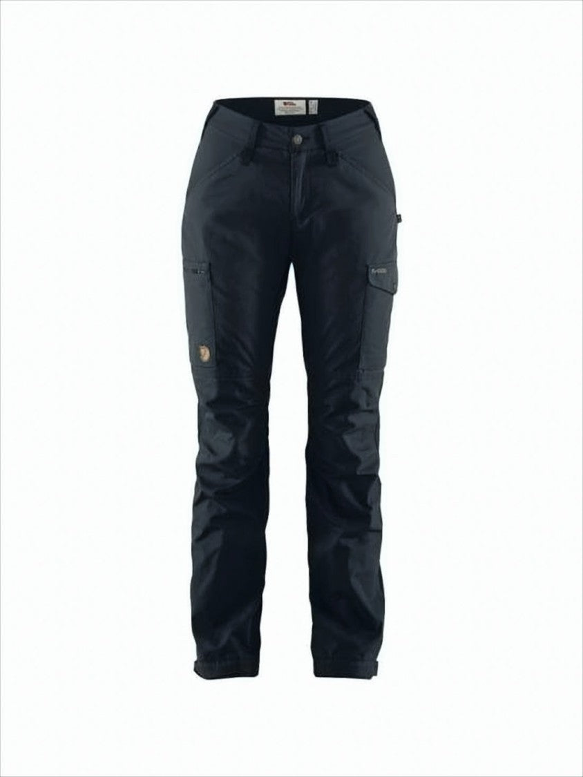 Fjallraven Kanken Tailored Straight Pants With Mid-Rise Waist And Cargo Pockets
