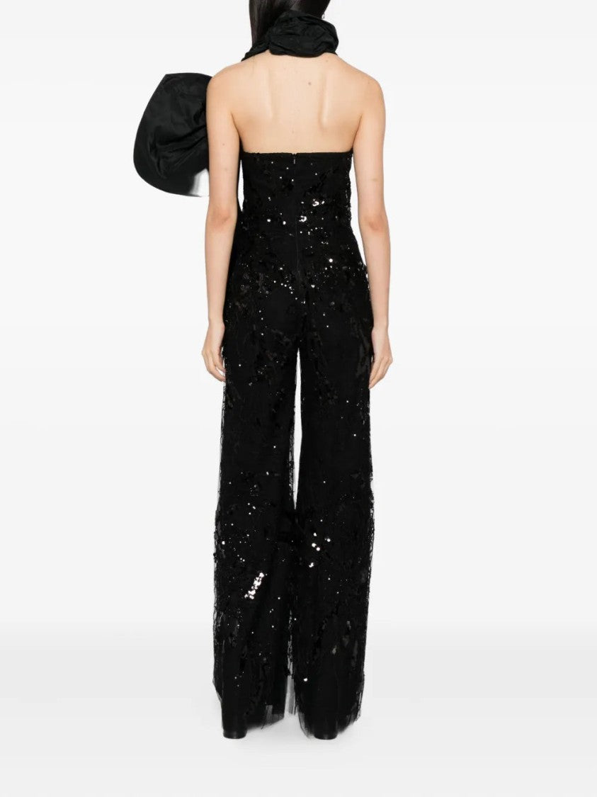 Saiid Kobeisy Embroidered Strapless Jumpsuit