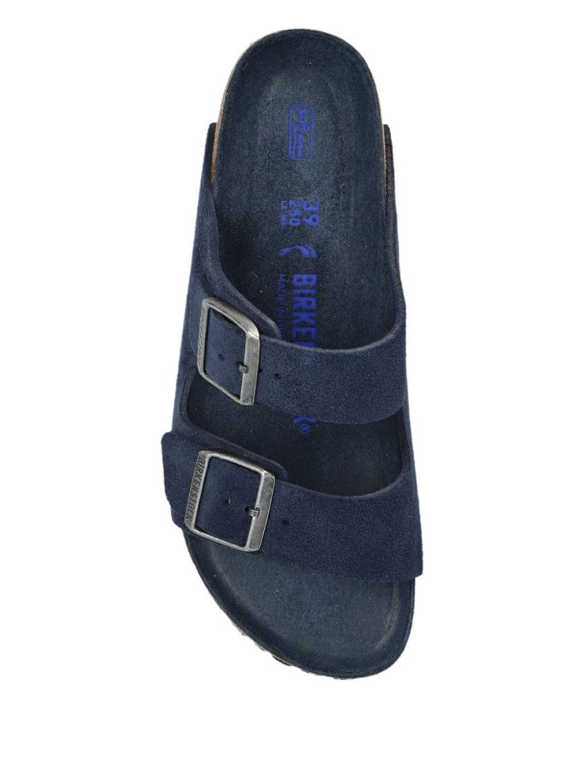 Birkenstock Navy Blue Arizona Strap Slides