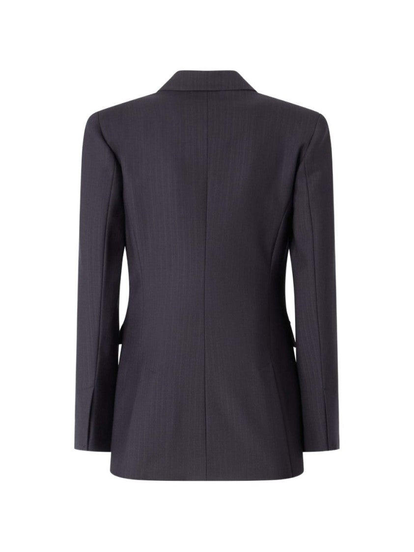 Pinko Black Tailored Double-Breasted Structured Blazer