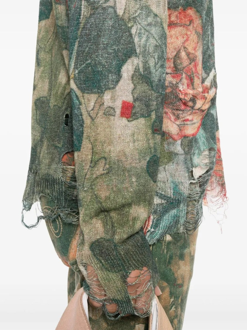 R13 Floral-Print Cardigan