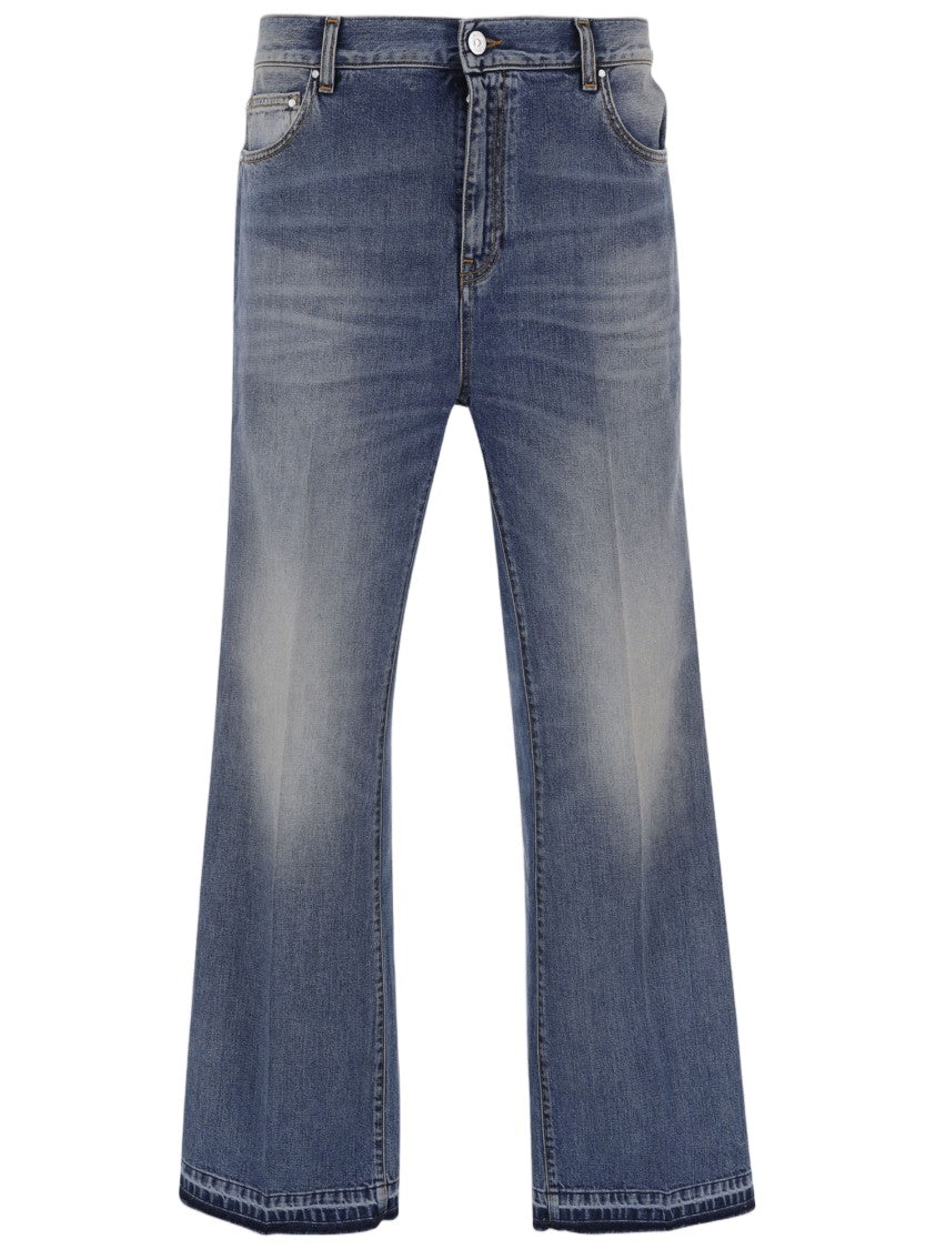 Amiri Denim Washed Blue Cotton Denim Jeans