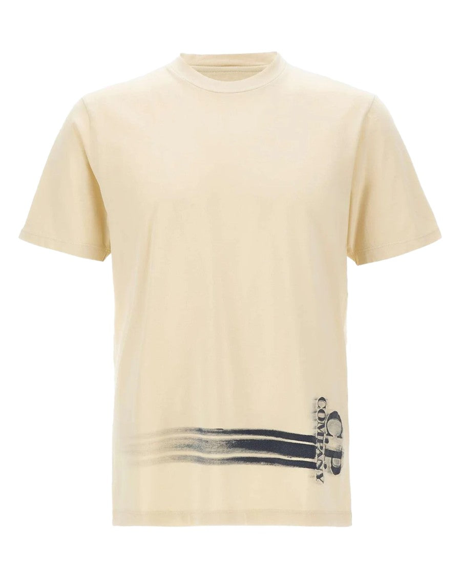 C.P. Company Short-Sleeve Cotton Jersey T-Shirt With Hand-Painted Logo