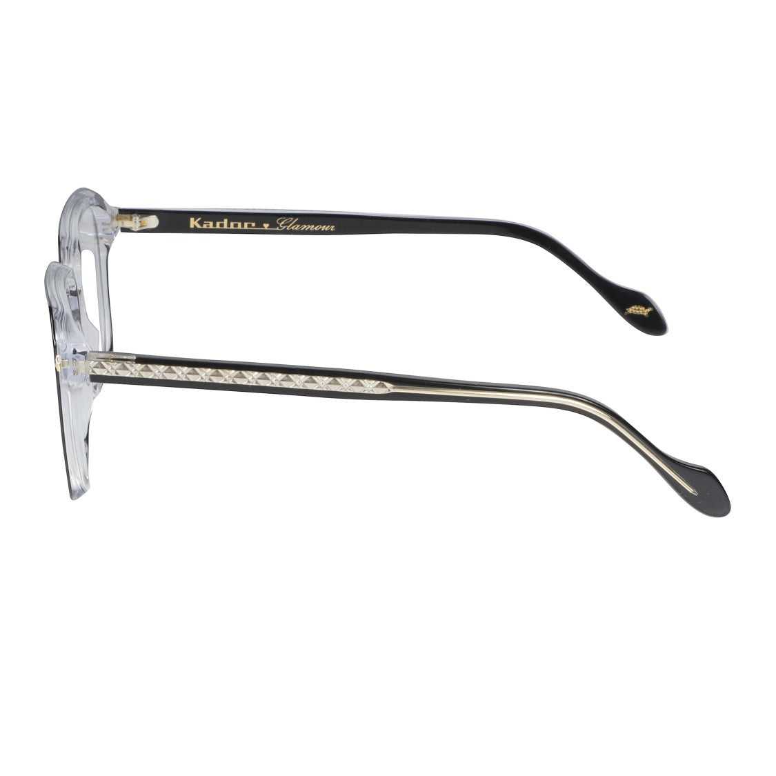Kador Jodie-V Oversized Square Frame Eyeglasses With Translucent Edges