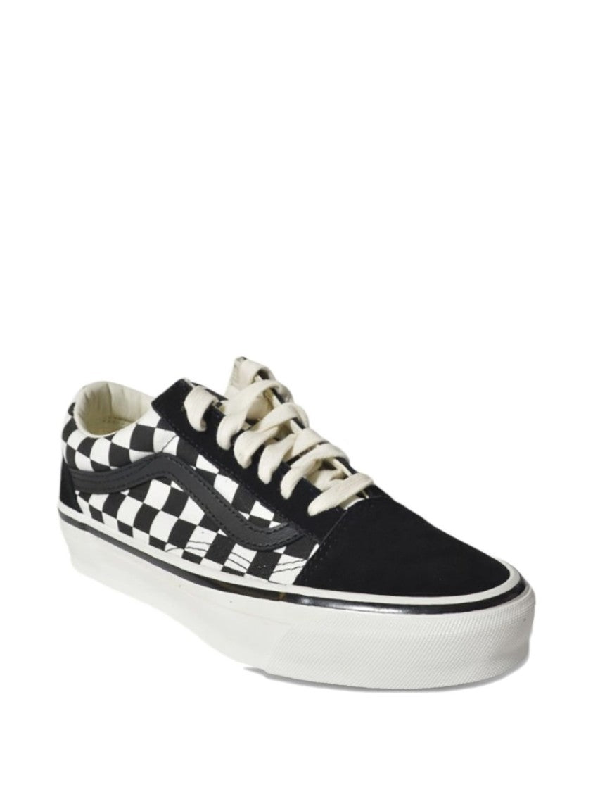 Vans Low-Top Checkerboard Sneakers With Suede Overlays And Signature Side Stripe