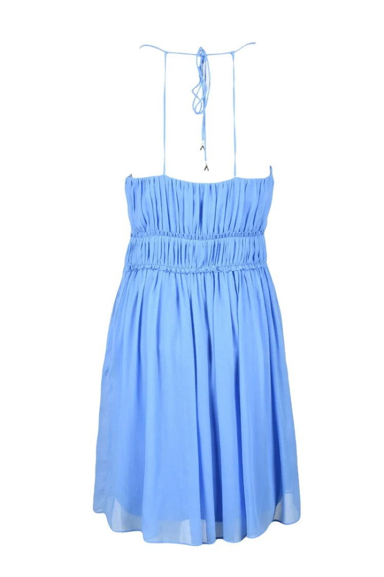 Patrizia Pepe Blue Short Voile Dress