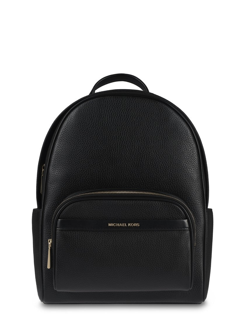 Michael Kors Textured Black Backpack With Rounded Silhouette