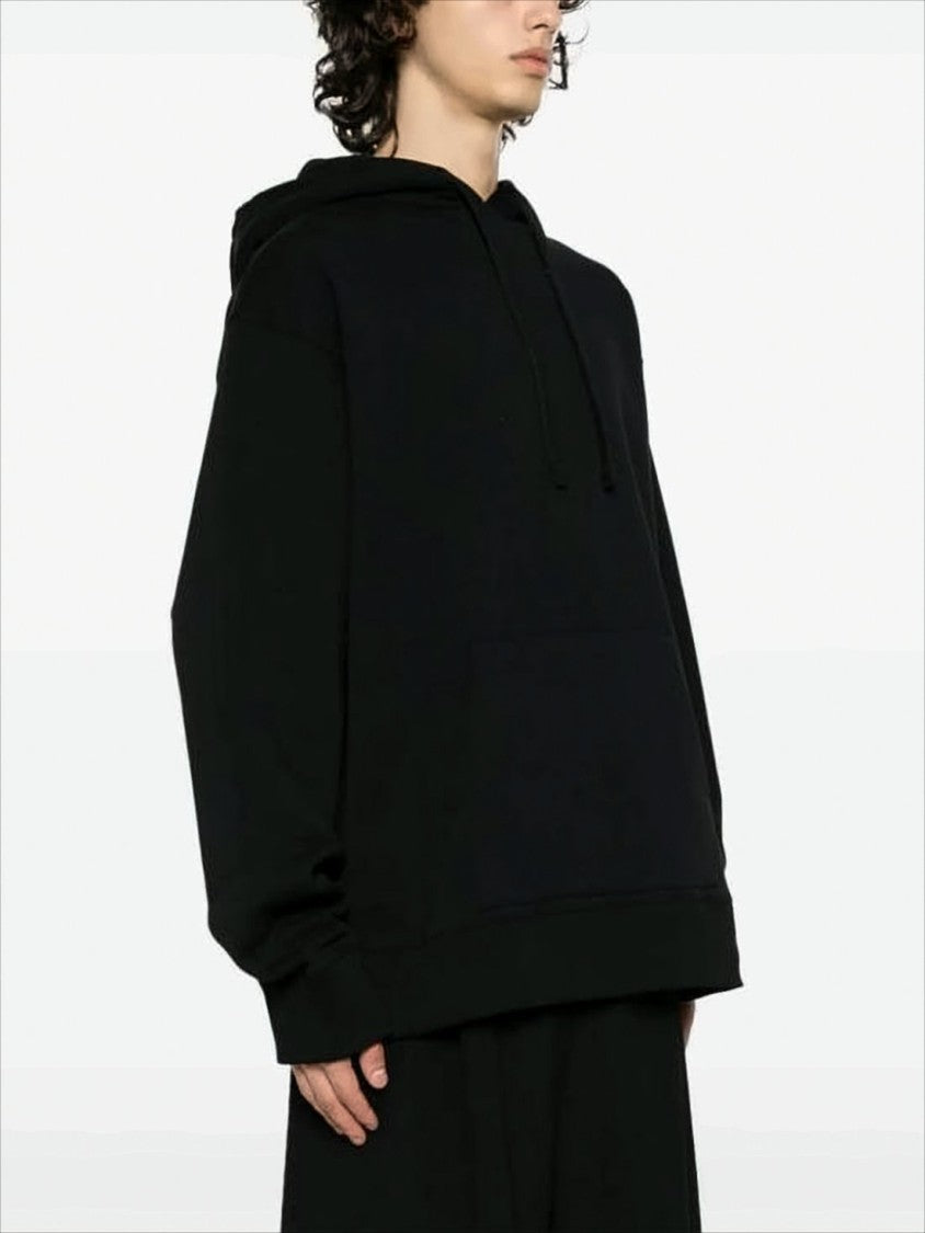 Oamc Relaxed-Fit Black Hoodie With Circular Graphic Design