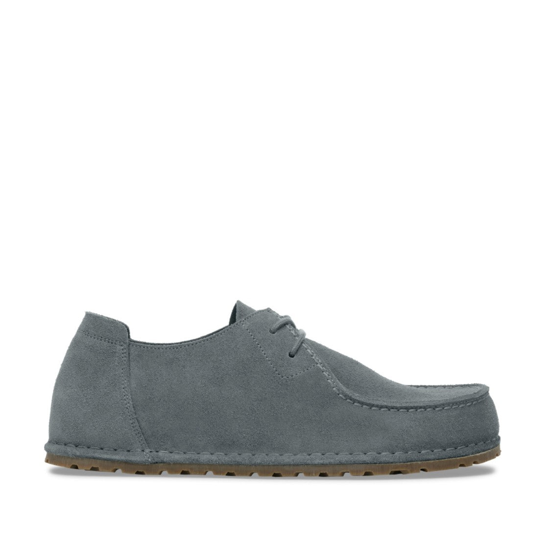 Birkenstock Utti Lace Tied Shoe In Grey Suede