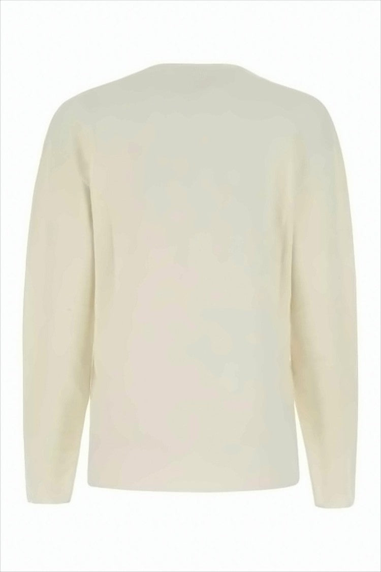 Jil Sander Boxy White Cashmere Sweater