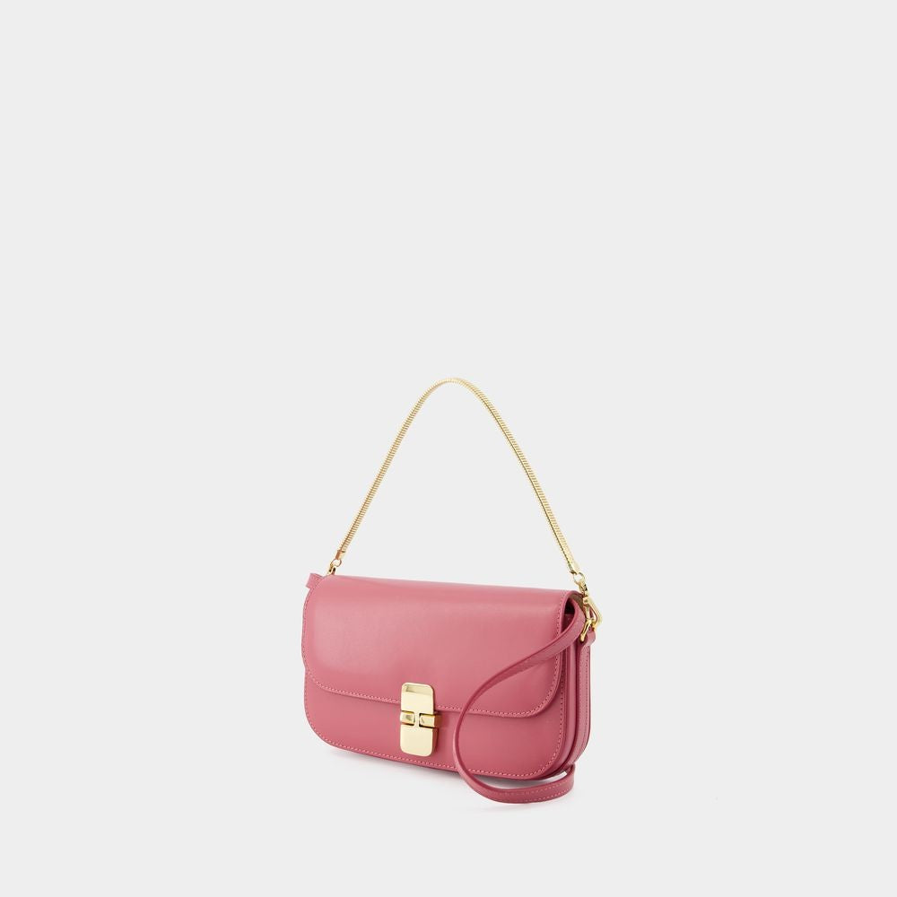 A.P.C. Grace Chaine Crossbody - Leather - Pink