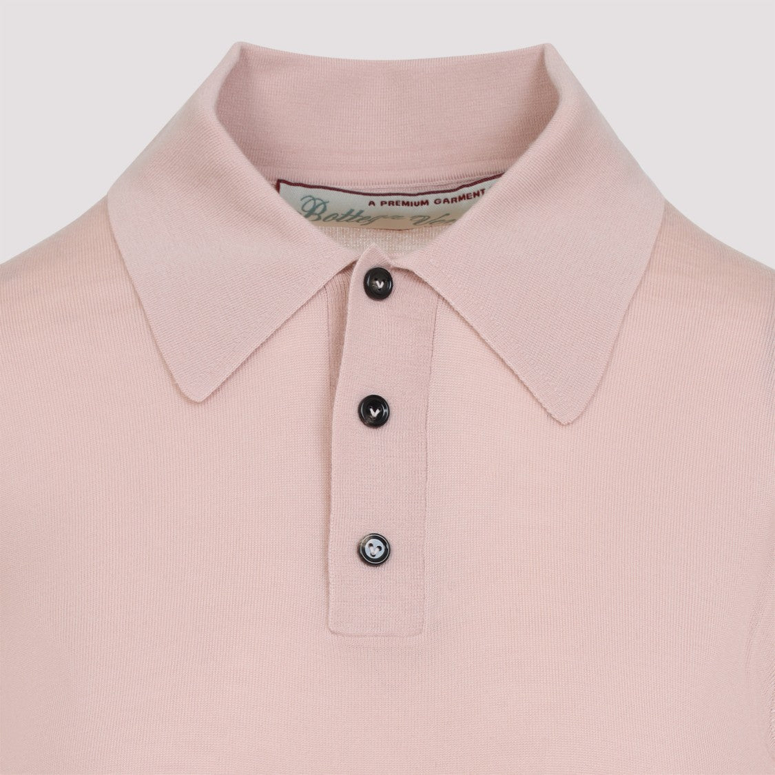 Bottega Veneta Pink Long Sleeve Polo Top