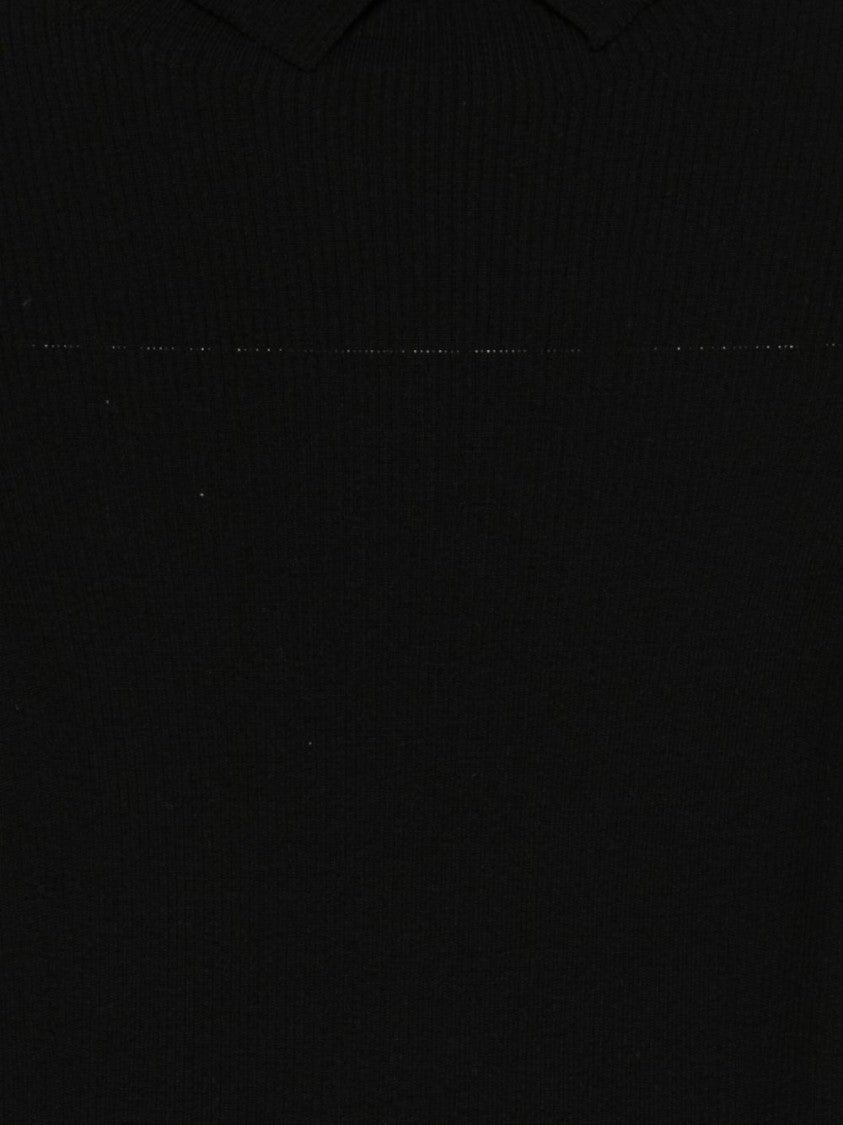 Dexterior High Neck Black Wool Sweater