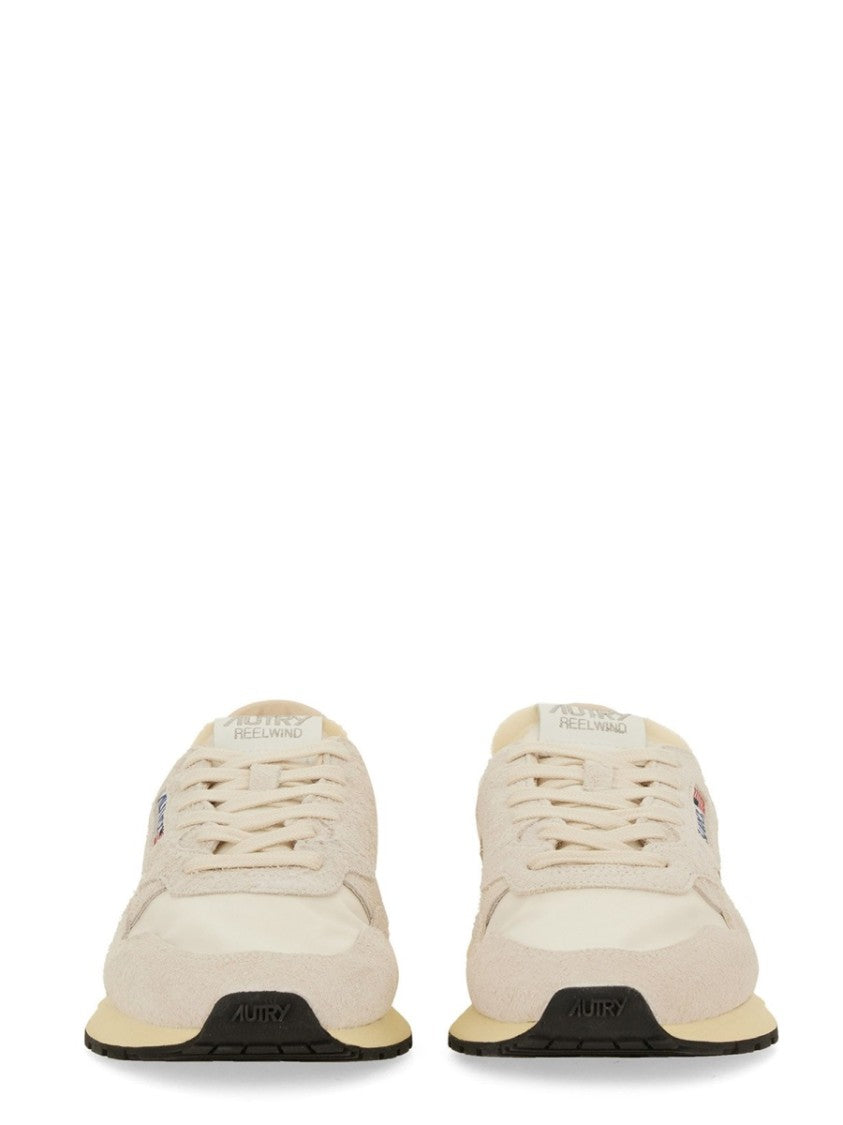 Autry Reelwind Low Textured Sole Nylon-Leather Sneakers