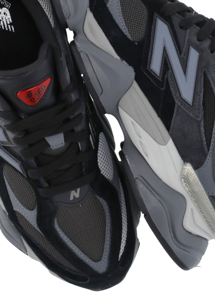 New Balance Black Cushioned Sole Logo Accents Low-Top Sneakers