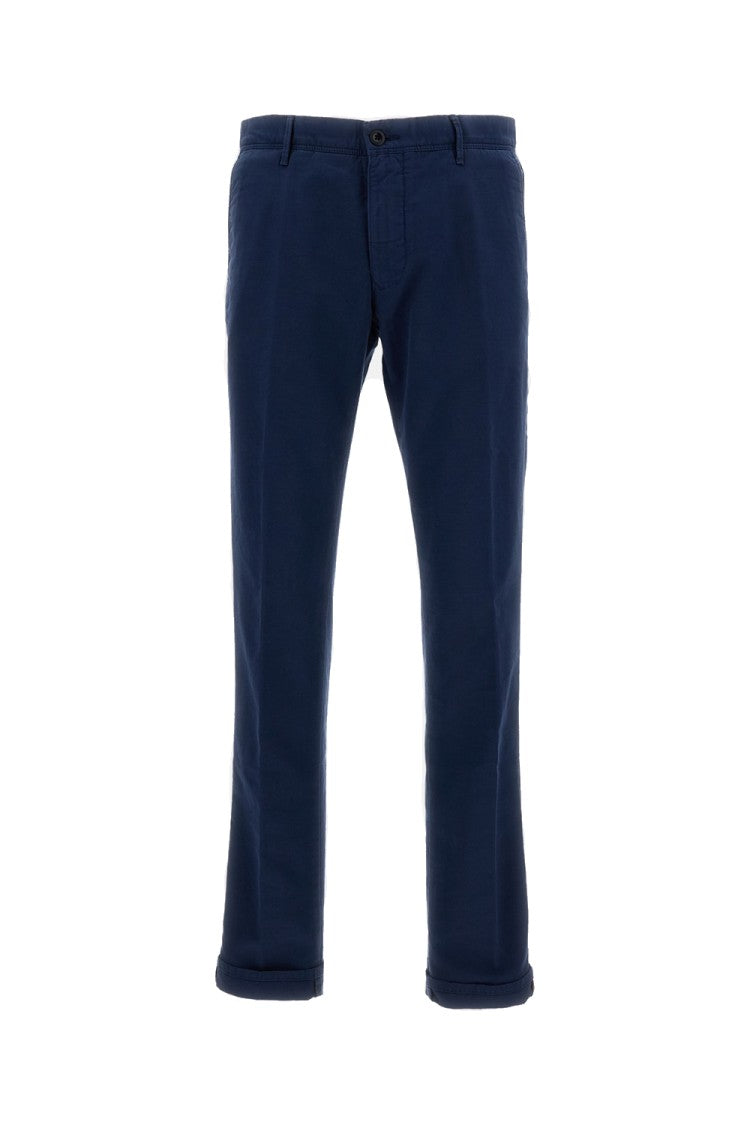 Incotex Cuffed Straight-Leg Cotton Trousers With Tailored Finish