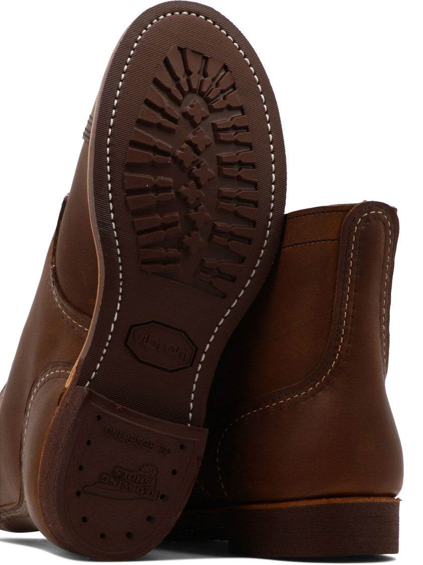 Red Wing Brown Leather Ankle Boots