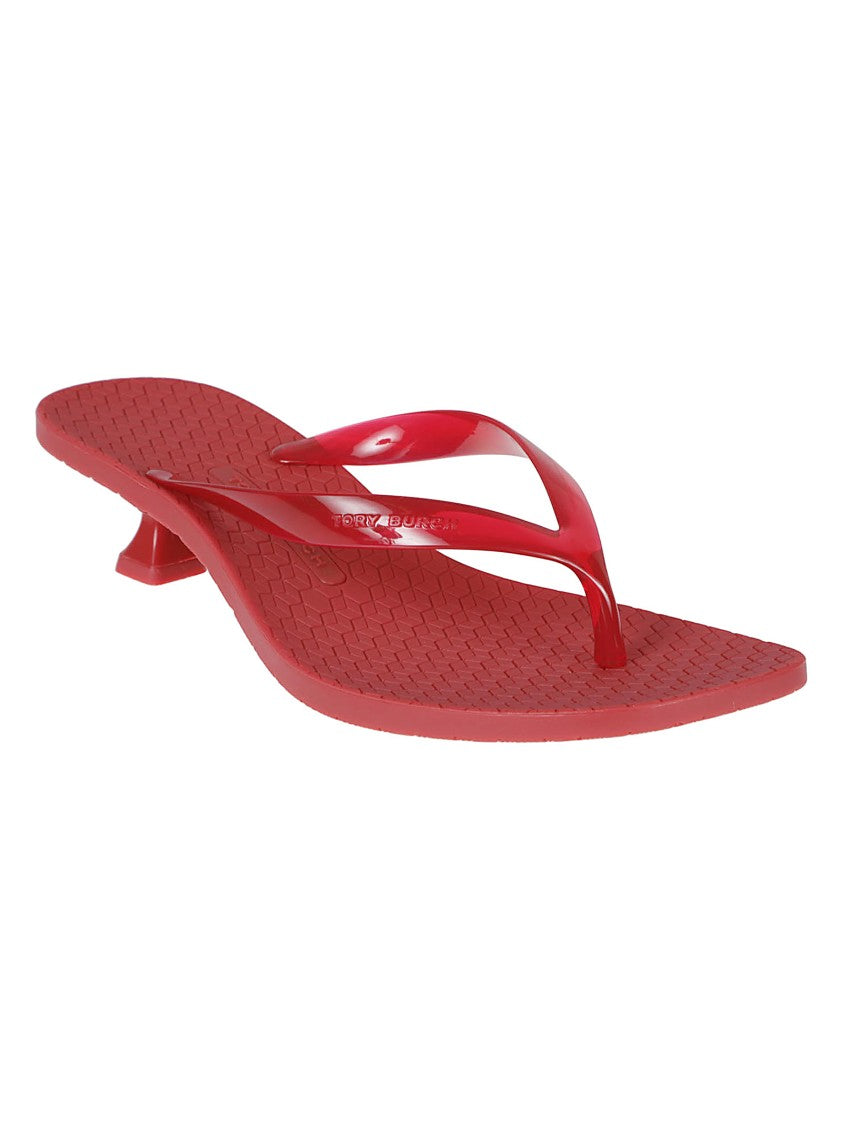 Tory Burch Clear Rubber Logo Waterfront Sandals