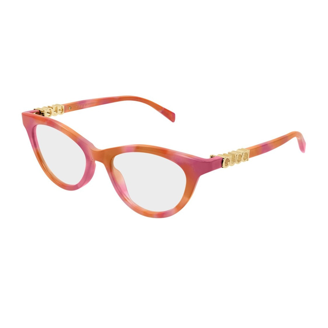 Gucci Gg2034o Havana Pink Acetate Butterfly Eyeglasses