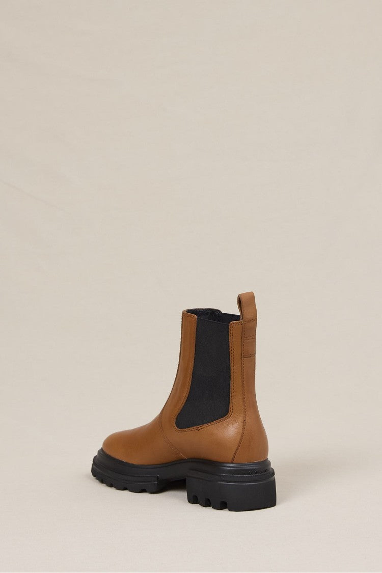 Hogan Brown Calfskin Ankle Boots