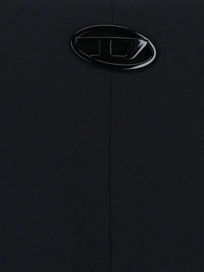 Diesel Straight-Leg Wool Blend Pants With Side Zipper