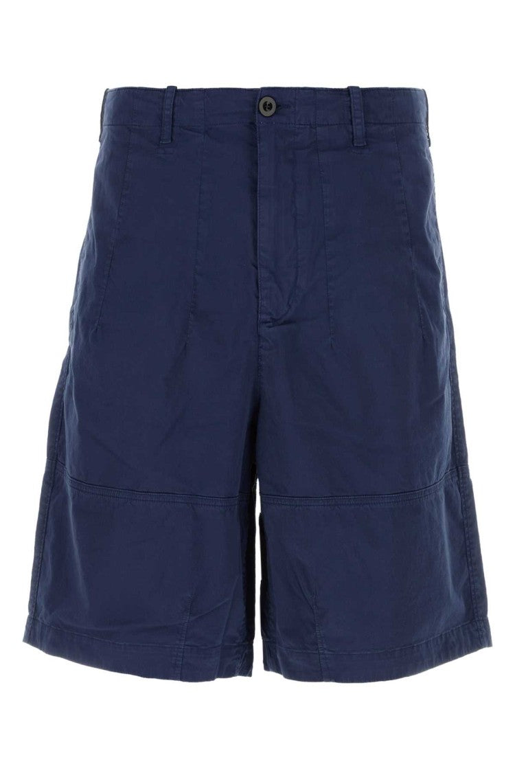 Ten C Blue Stretch Cotton Bermuda Shorts