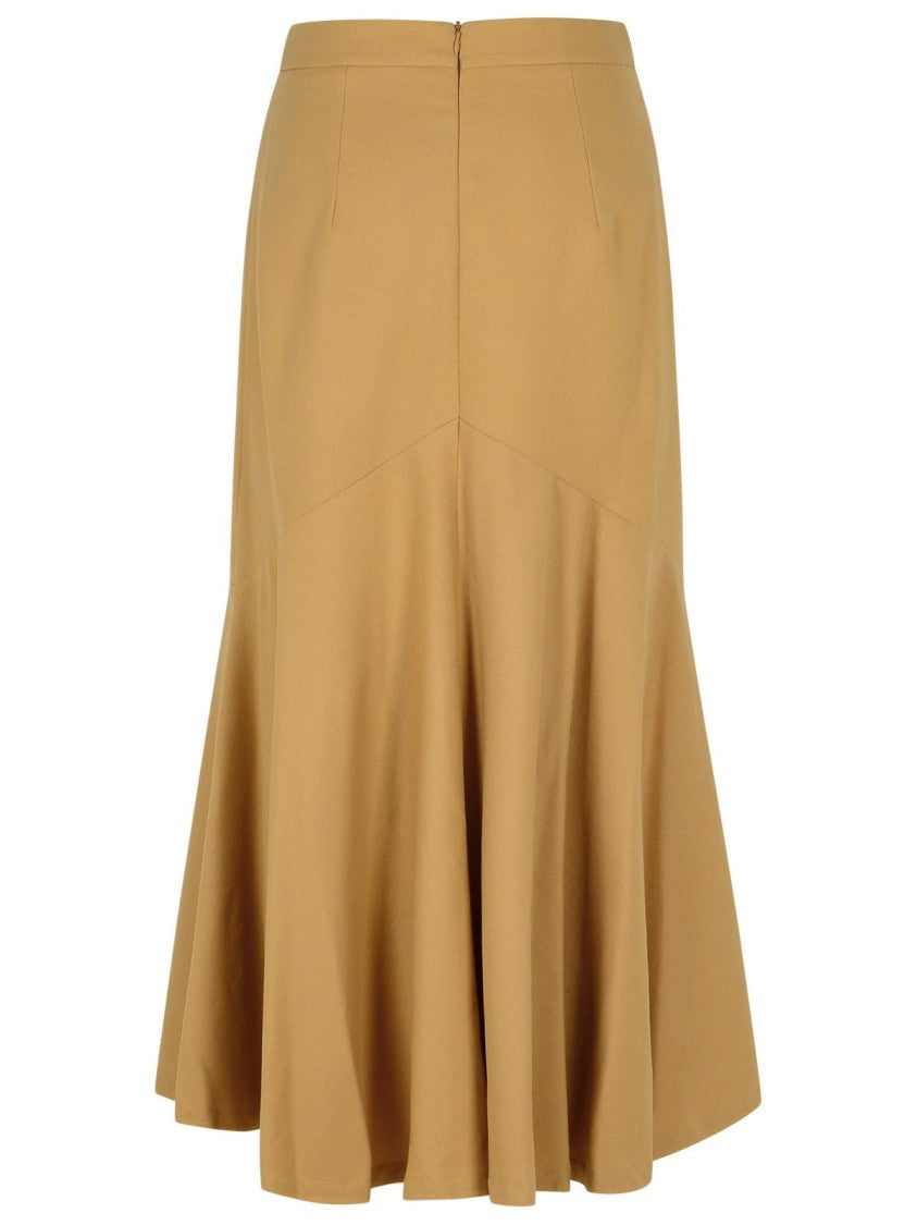 Patou Beige Wool Blend Skirt