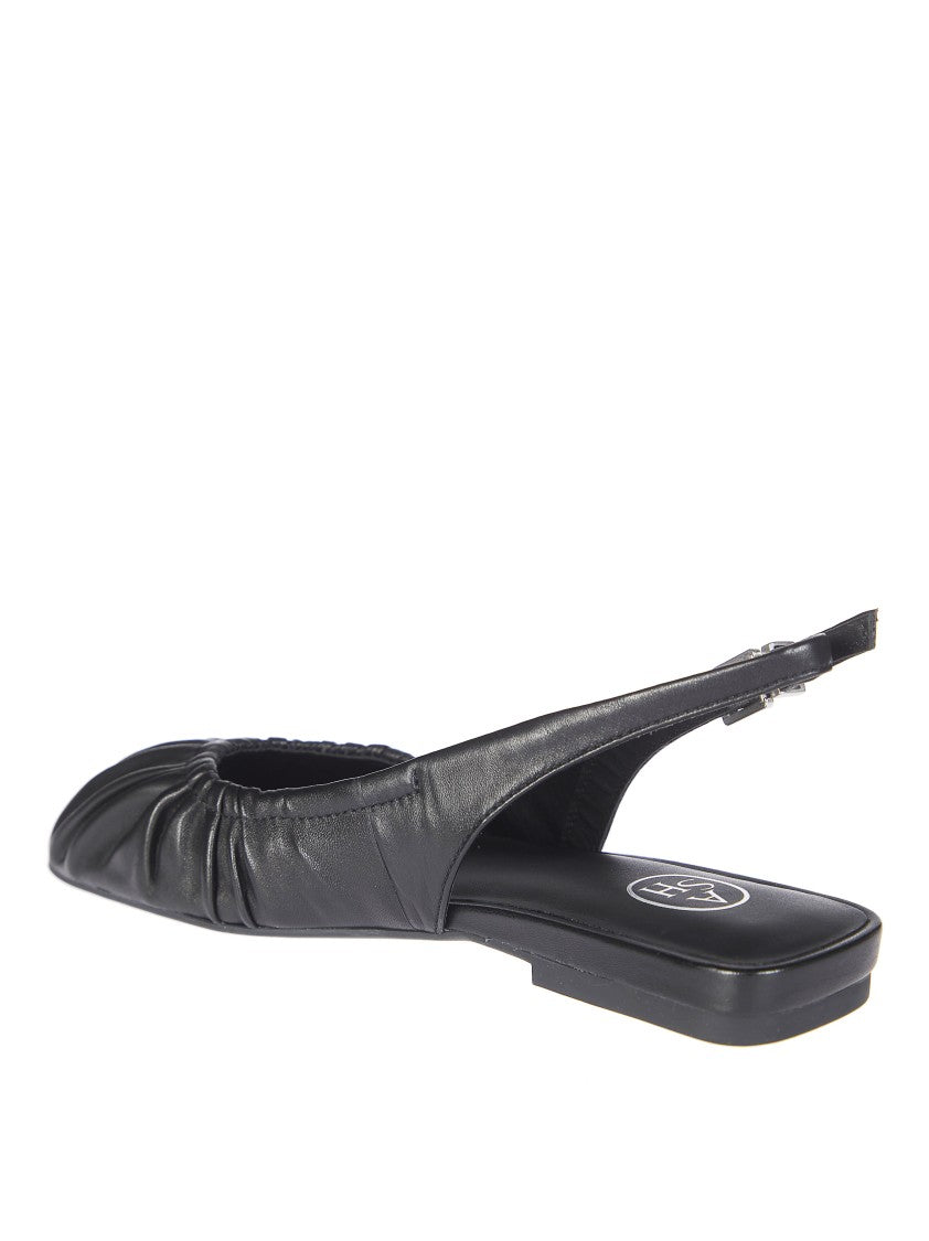 Ash Gathered Slingback Silhouette Flats