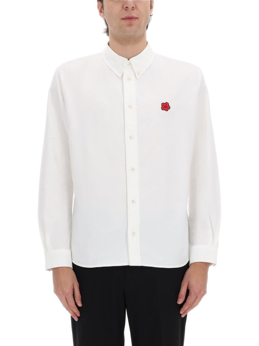 Kenzo White Boke Flower Logo Shirt