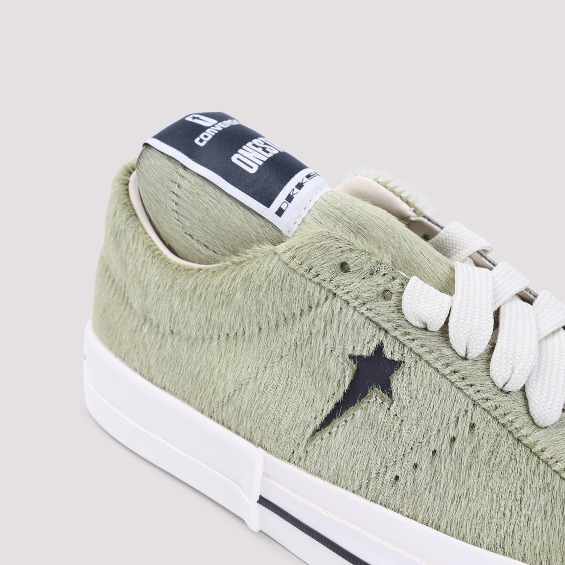 Rick Owens Drkshdw X Converse Onestr Acid Green Calf Hair Sneakers