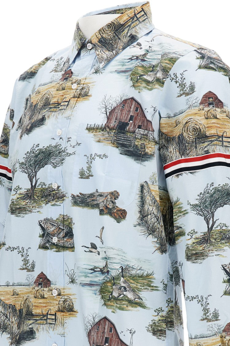 Thom Browne Graphic Straight Fit Shirt