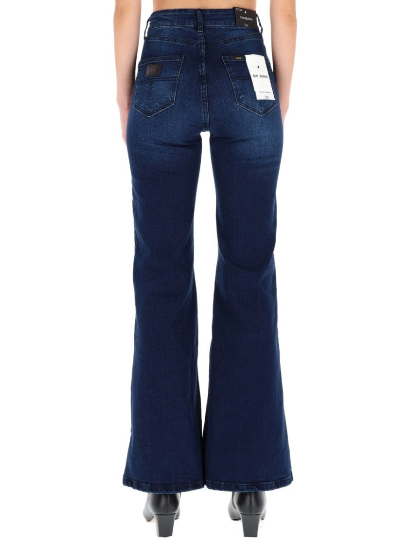 Lois High-Waisted Flared Jeans With Classic Five-Pocket Styling