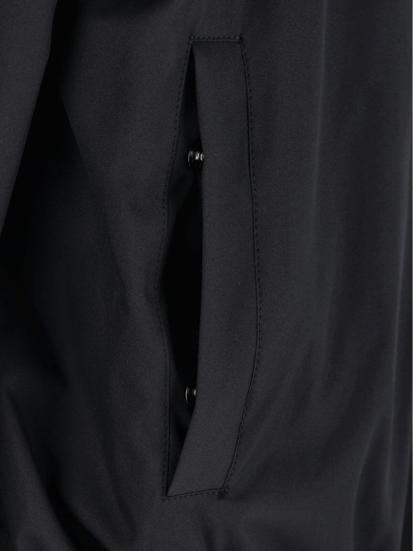 Dolce & Gabbana Lightweight Nylon Jacket With High Collar And Logo Plaque