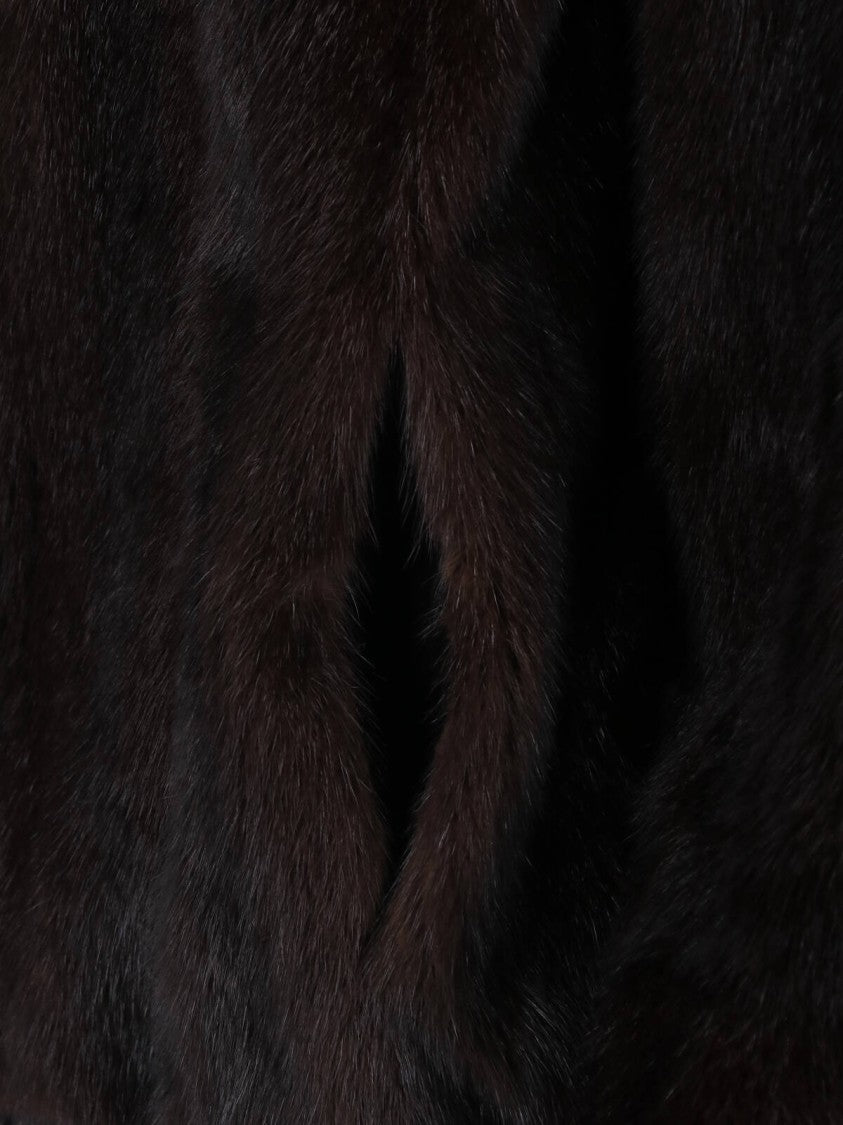 Iacopa Clea Wide Collar Mink Fur Jacket