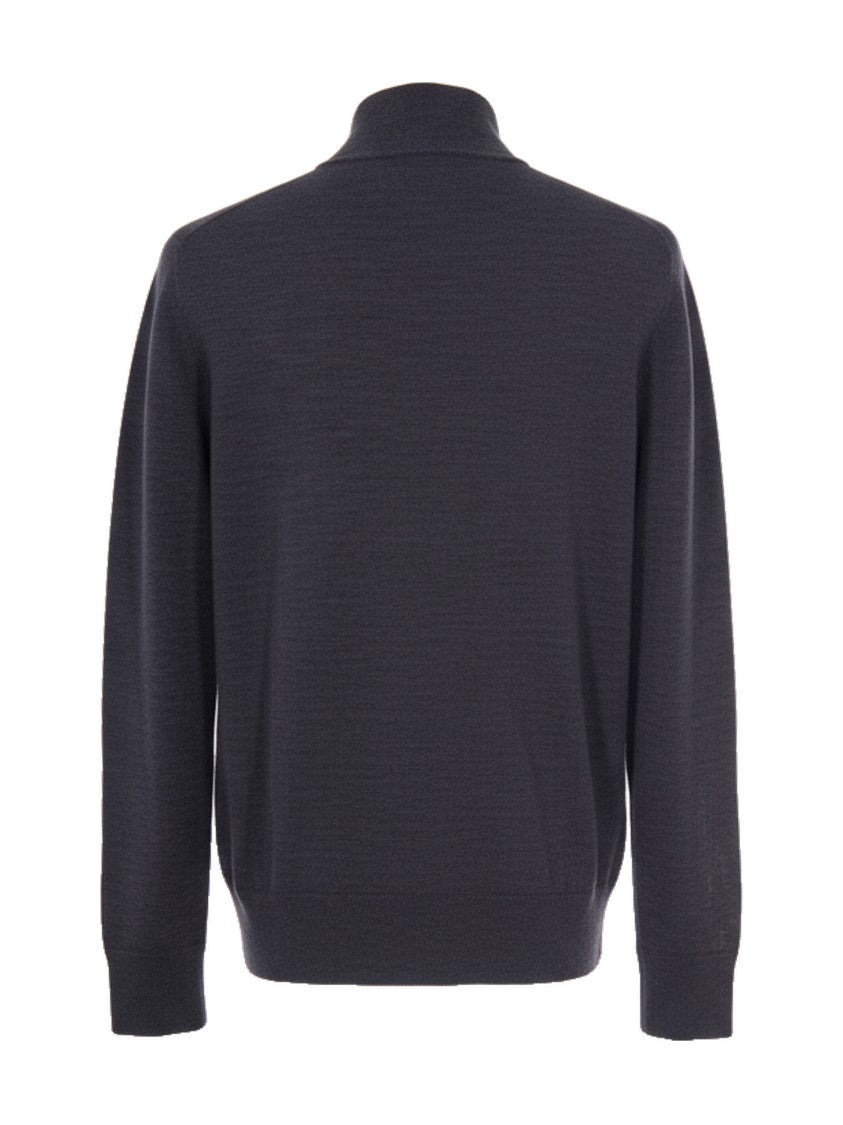 Alpha Studio Dark Grey Merino Wool Cardigan