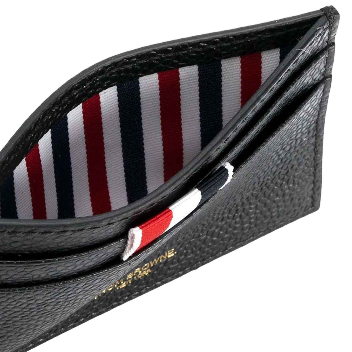 Thom Browne Leather Card Holder With Logo