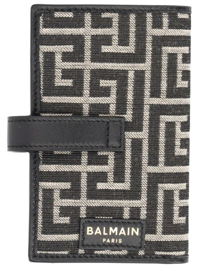 Balmain Geometric Monogram Padlock Card Holder