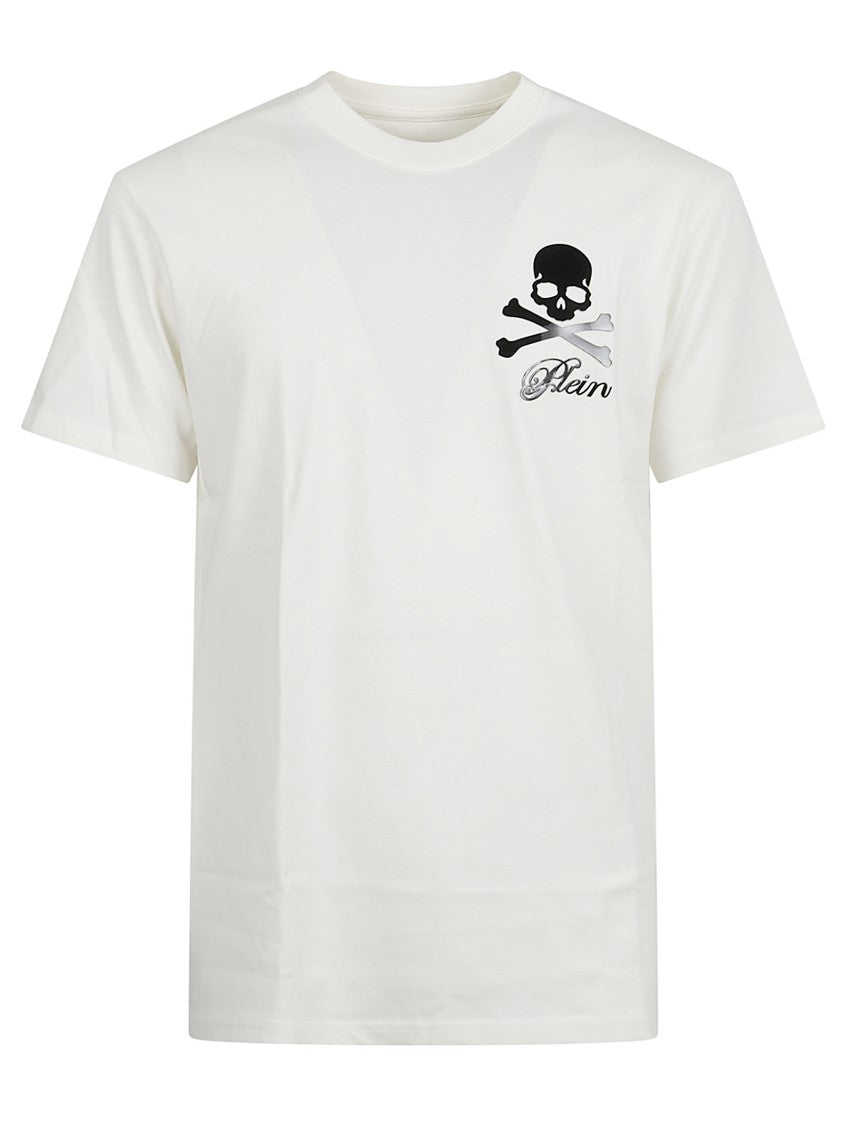Philipp Plein Minimalist Crew Neck T-Shirt With Graphic Print