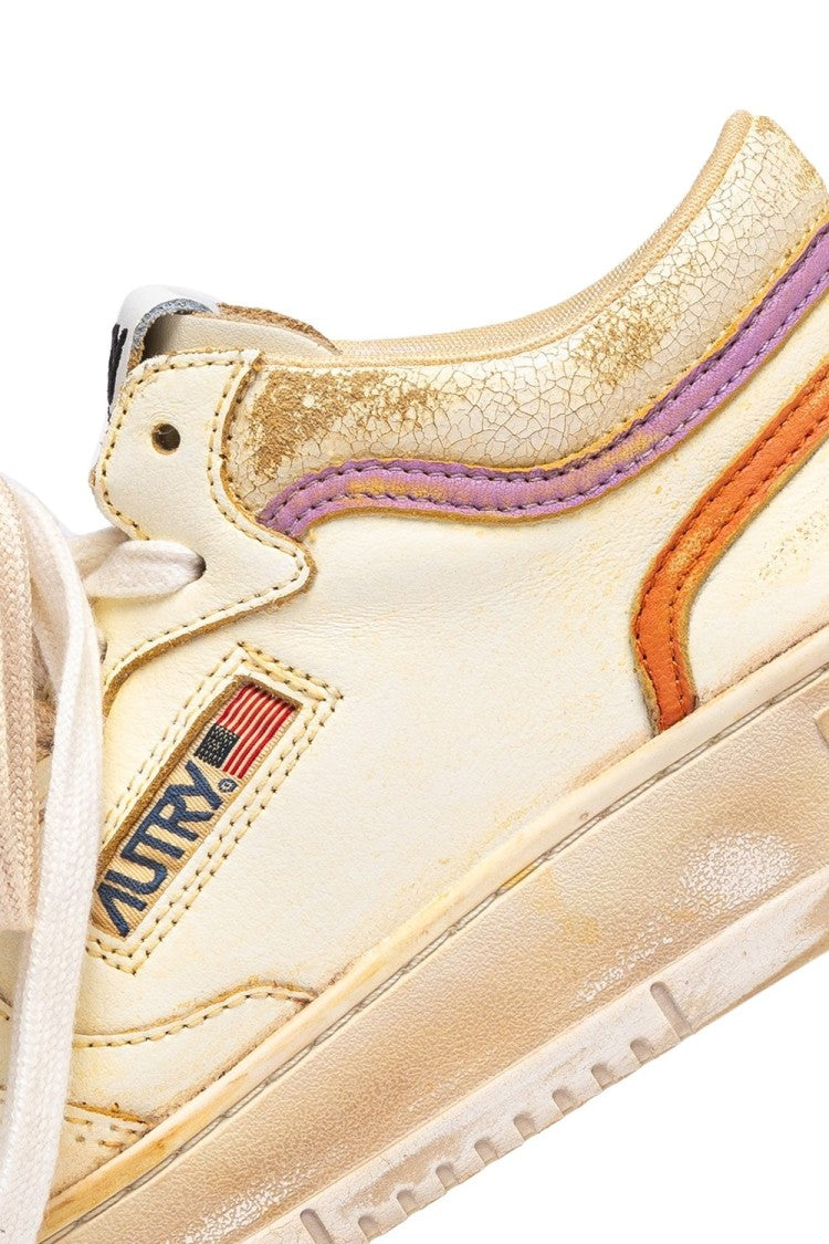 Autry Med-Way Sv Mid Leat Goat Mar Afviol Sneakers