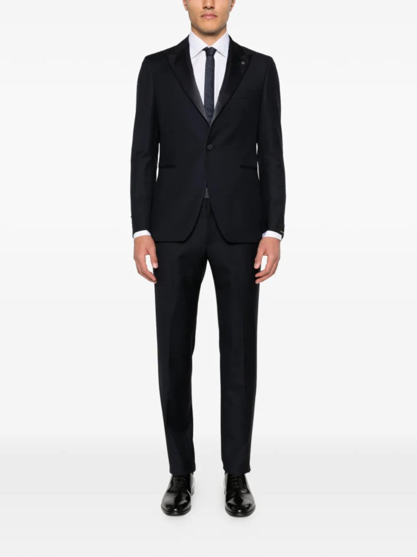 Tagliatore Black Bruce Satin Suit