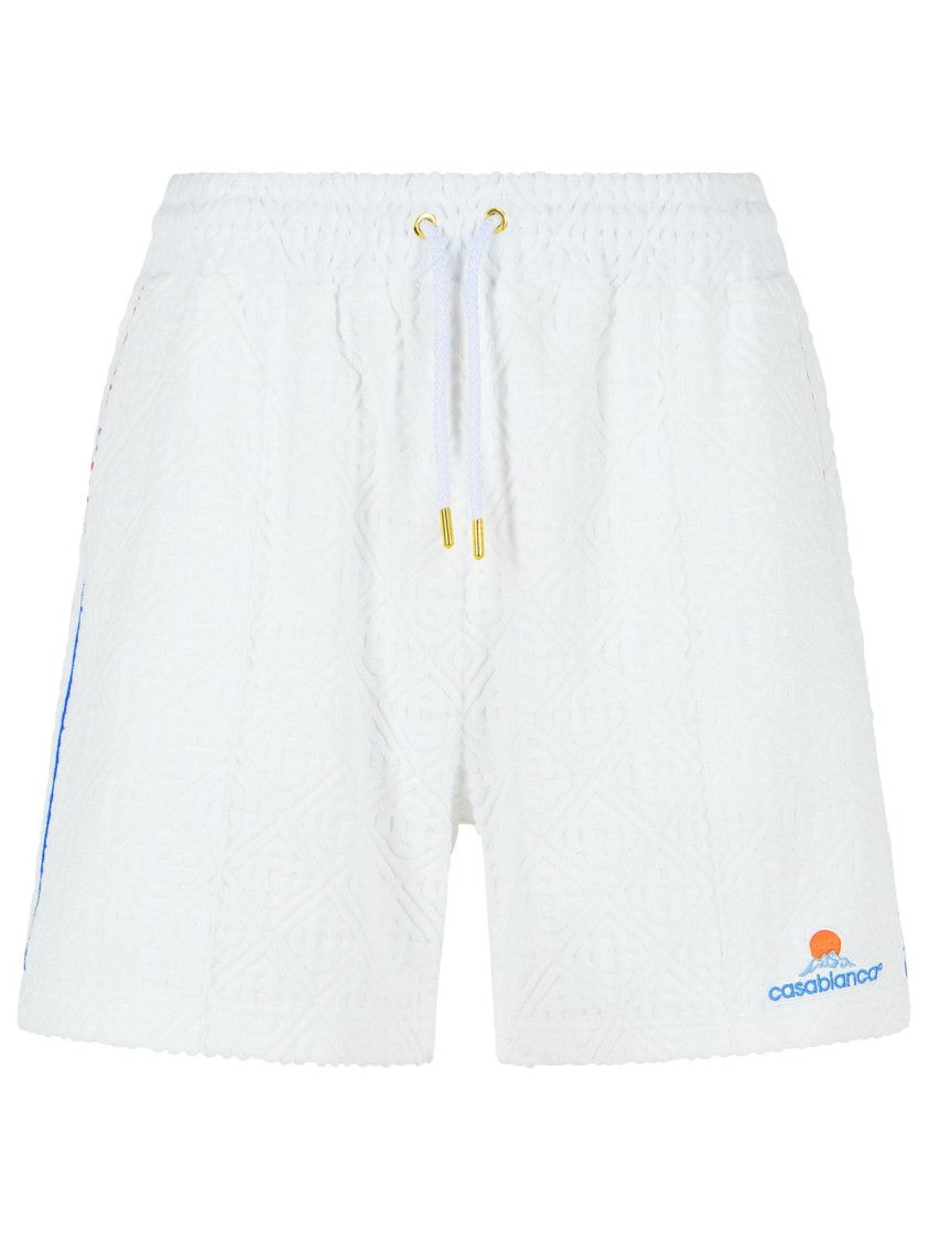 Casablanca Jacquard Cotton Blend Terry Shorts