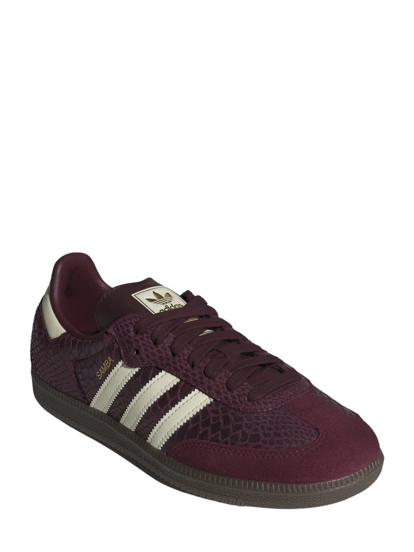 Adidas Burgundy Samba Og Leather Sneakers