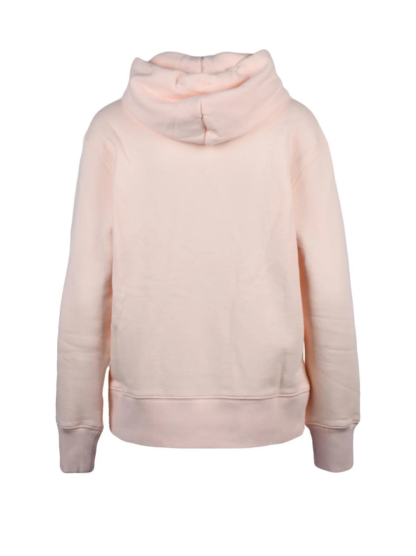 Autry Pink Embroidered Detail Cotton Hoodie
