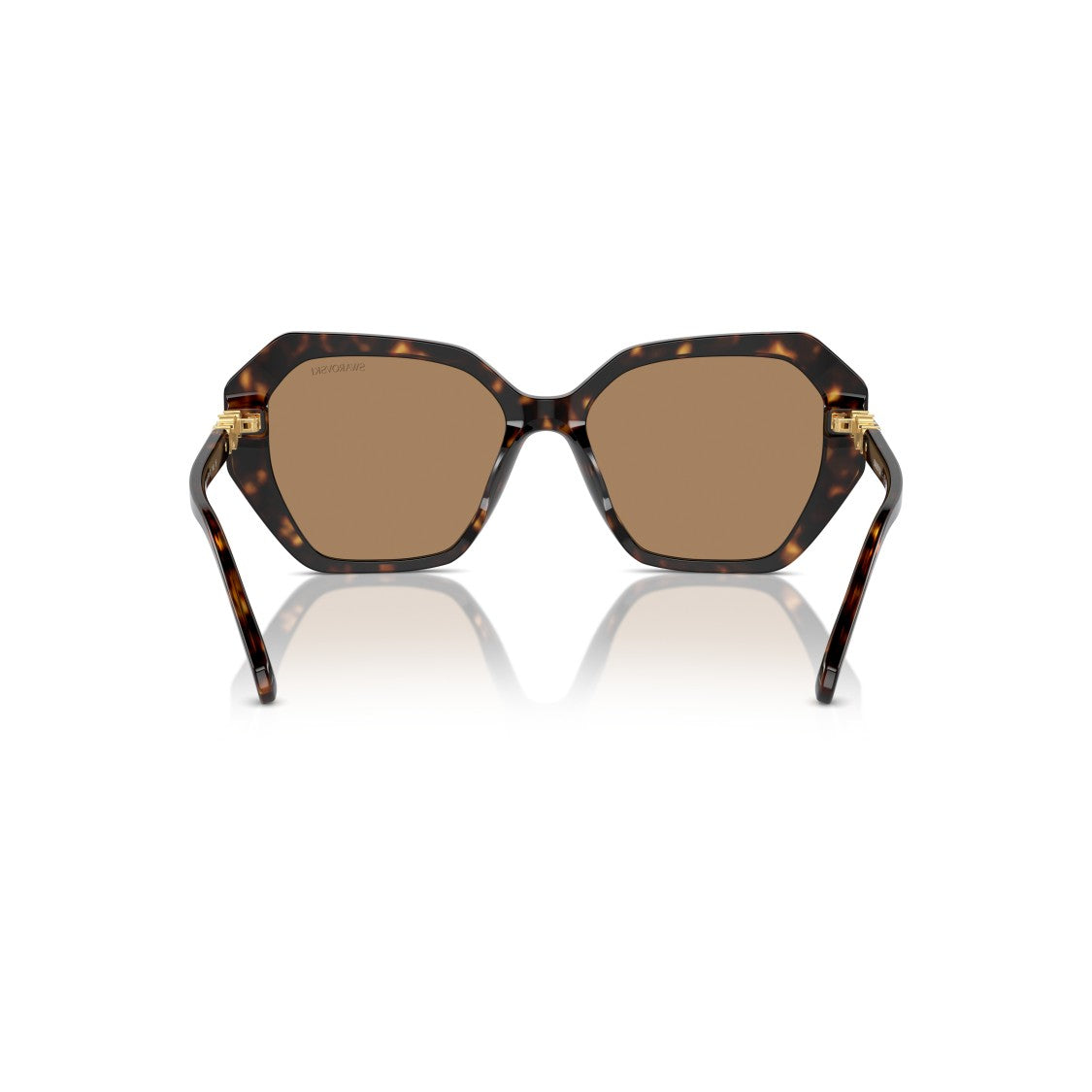 Swarovski 0Sk6017 Oversized Geometric Tortoiseshell Sunglasses With Crystal Accents