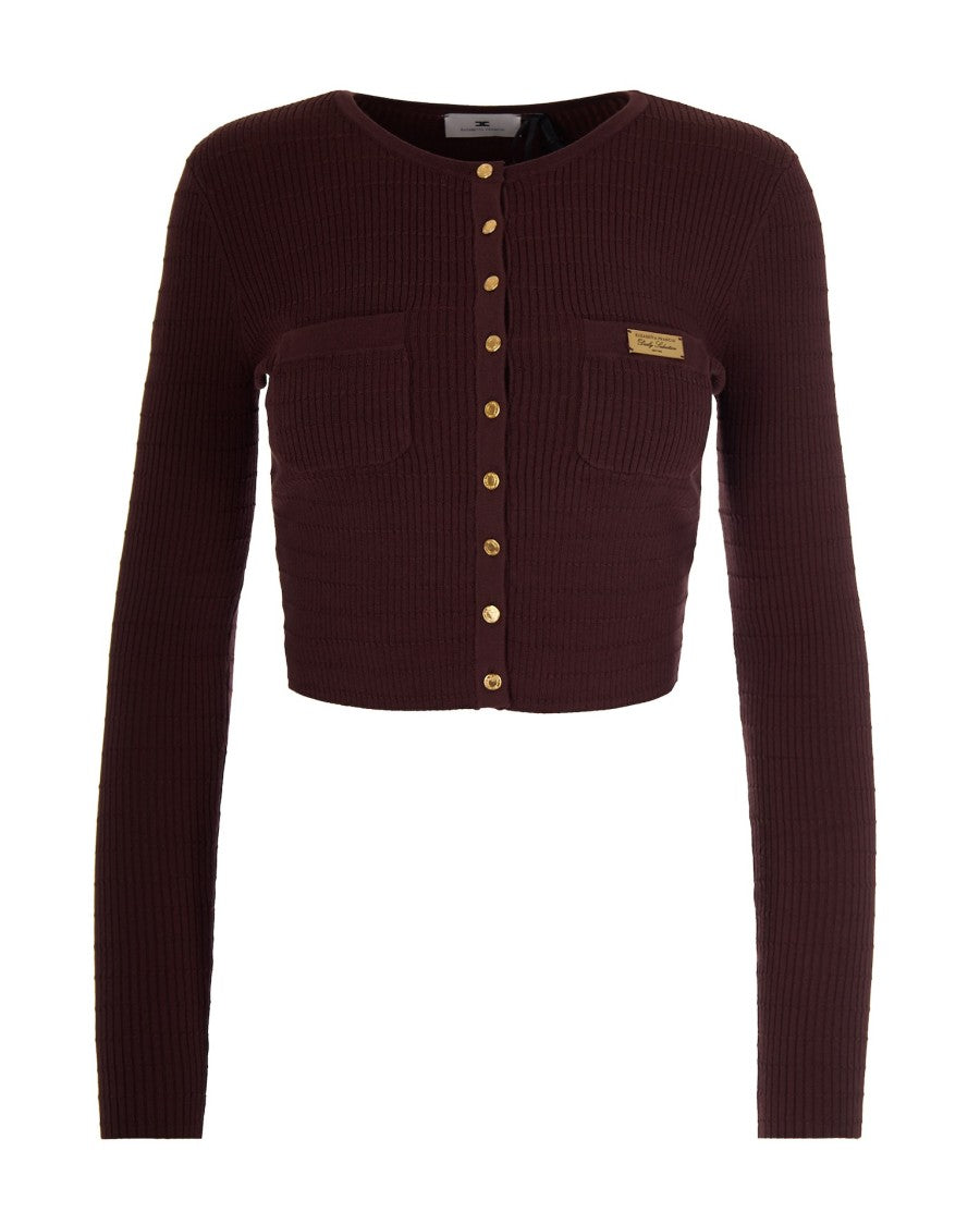 Elisabetta Franchi Fitted Ribbed Knit Top